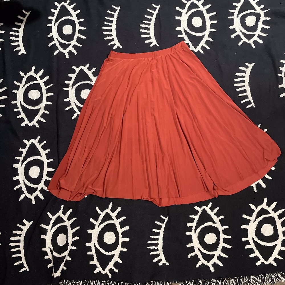 burnt orange skirt